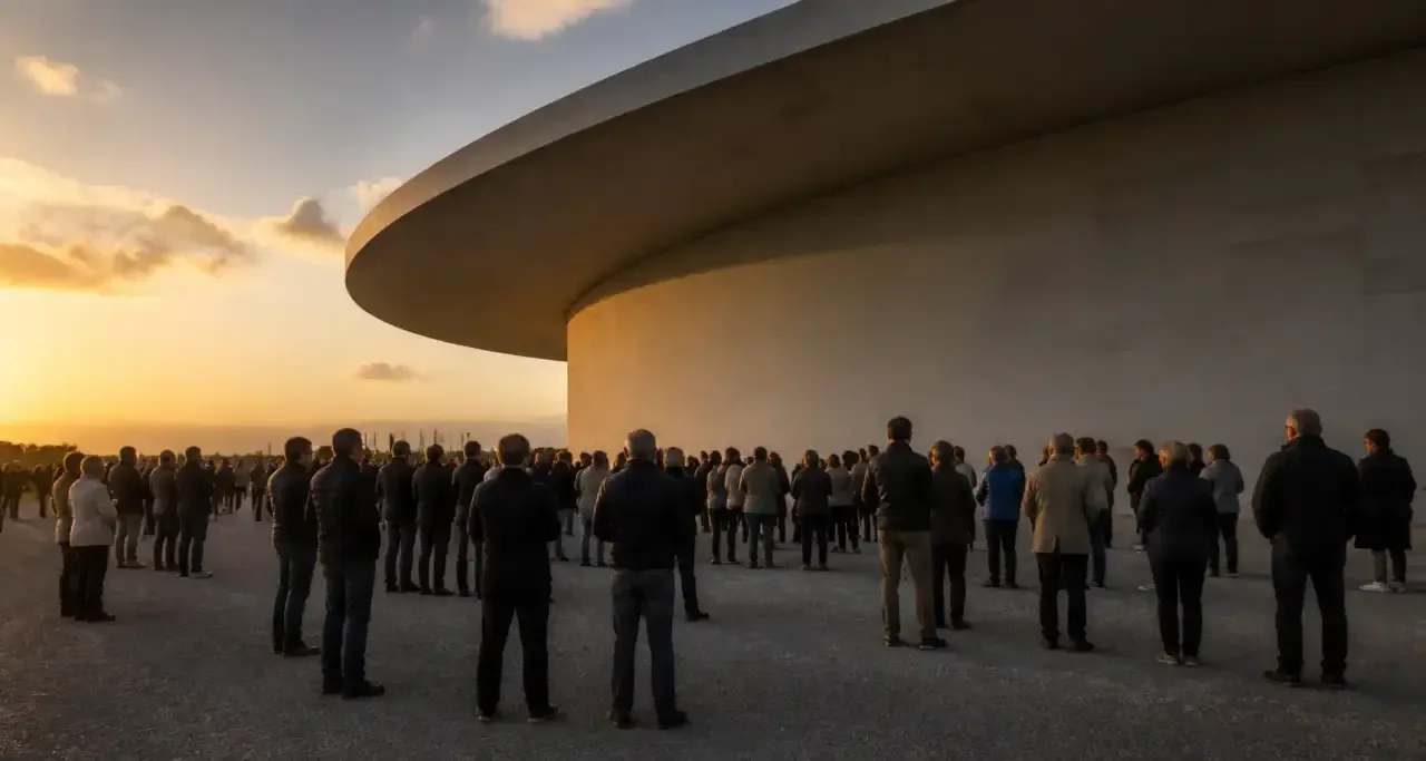Visiteurs au Mémorial de Caen