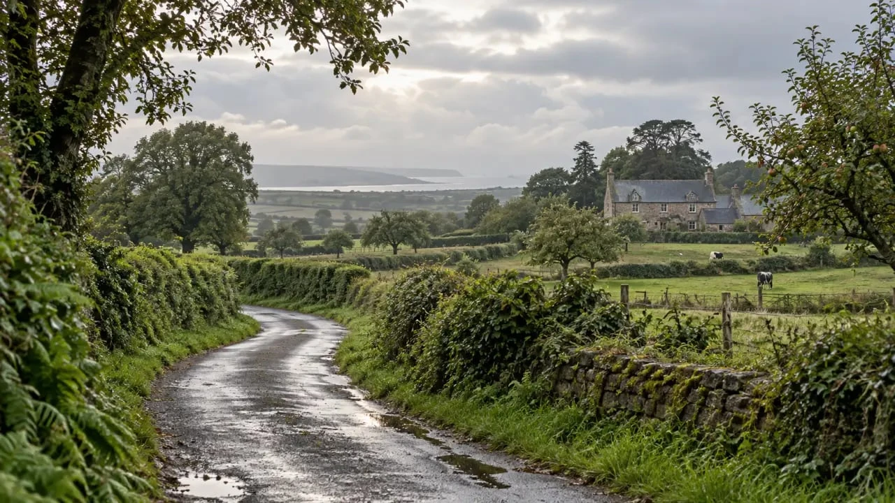 Paysage de bocage normand pour visiter le Cotentin