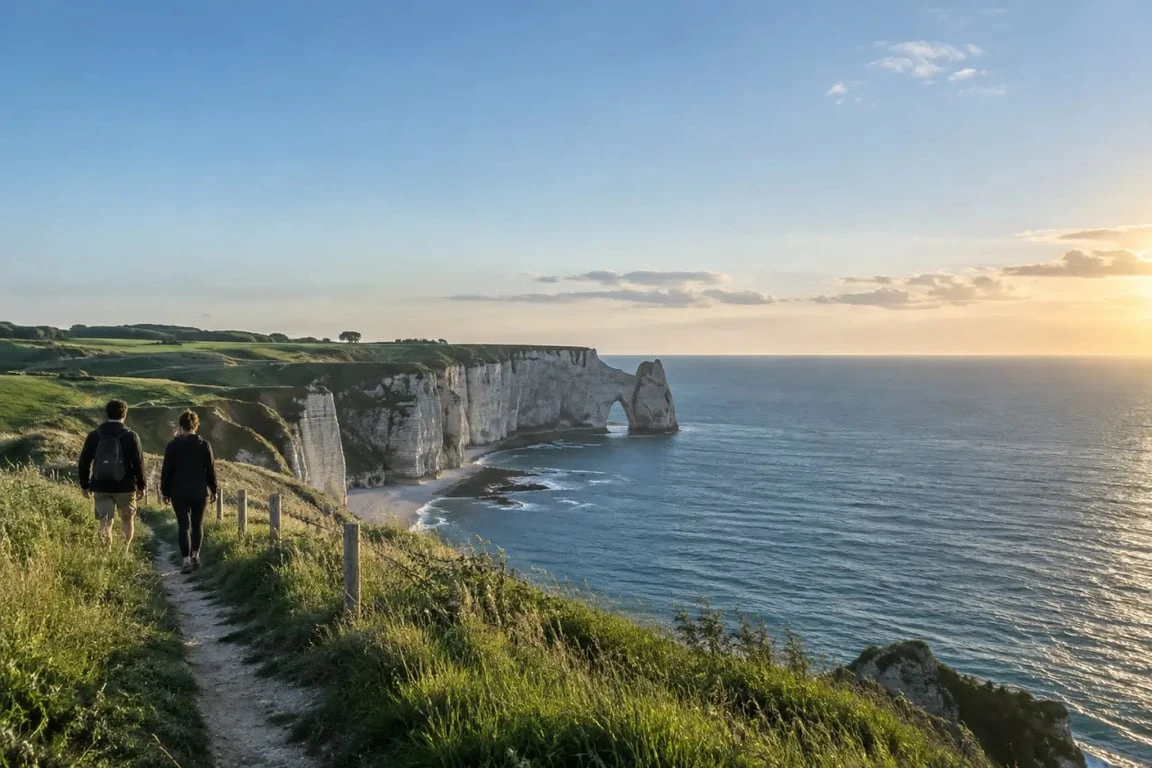 Week-end amoureux en Normandie face aux falaises d'Étretat