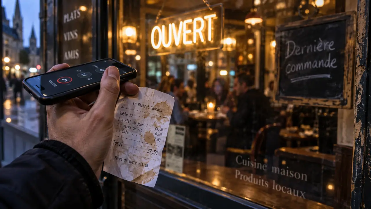 Restaurants ouverts Caen : vérifiez la cuisine en vitrine, enseigne OUVERT