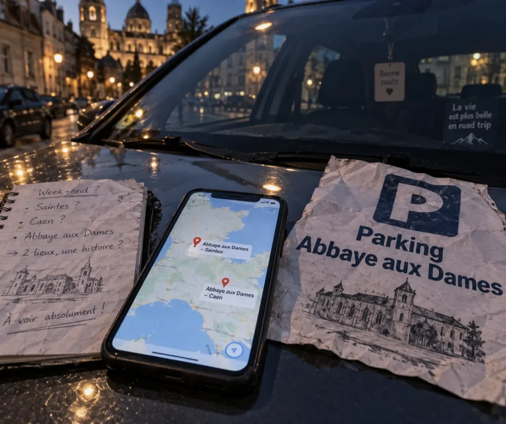 Parking Abbaye aux Dames : Saintes ou Caen, vérifiez la ville avant l’itinéraire